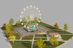 Проектирование и визуализация парка с колесом обозрения