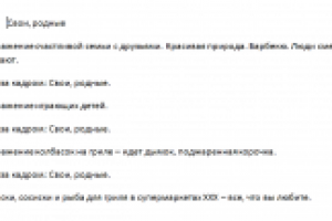 Сценарий ролика. Реклама продуктов для барбекю.