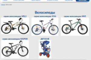 Заполнение сайта велосипедов