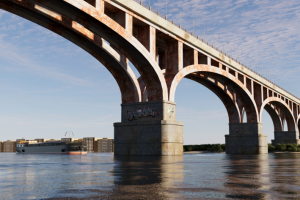 Художественная визуализация моста( ракурс 1)