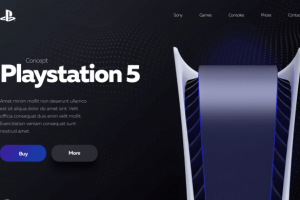 Сайт в стиле PS5