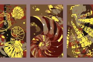 Триптих, морская абстракция