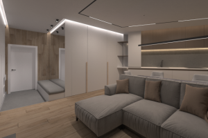 Гостиная в 2х к. квартире // Владивосток