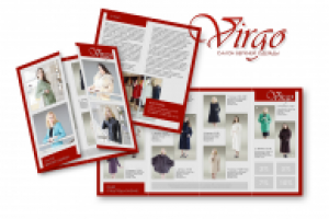 Буклет для бутика верхней одежды. Сложение по типу "дверцы"