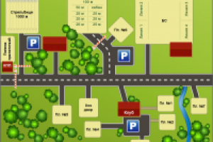 Схема местности для стрелкового клуба "Невский"