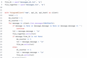 Парсинг личного чата из телеграм, цепи Маркова