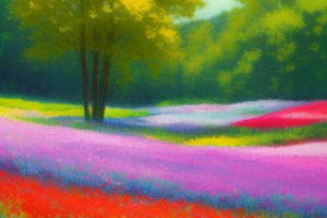 Рисунок поля в стиле импрессионизма