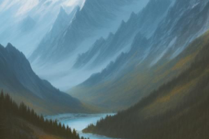 Горный пейзаж рисунок