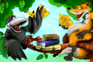 ворона и лиса