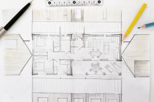 Эскиз планировки + фасады