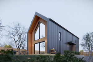 Жилой дом в стиле барнхаус, площадь дома 88 м2, в г. Улан-Удэ