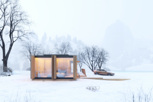 Концепция дома из морских контейнеров, 52,1 м2