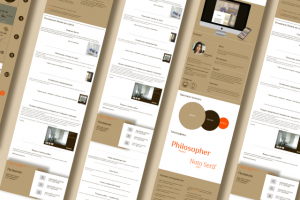 Дизайн лендинга ателье и презентация