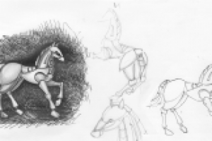 конь-набросок
