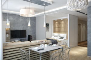 Интерьер кухни-гостиной