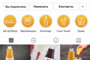 Упаковка инстаграм для грузинских соков