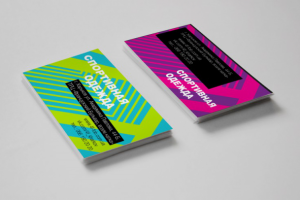 Визитки для магазина спортивной одежды "4f"