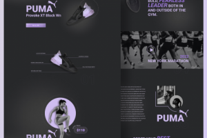 Дизайн лендинга для кроссовок спортивного бренда