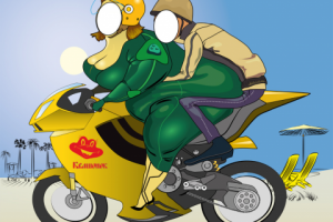 Тантамарезка байкерша.