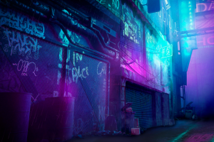 Задний фон Cyberpunk