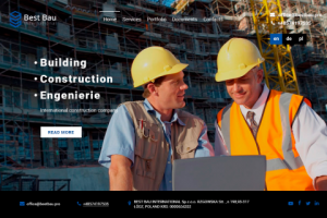 Заглушка для сайта европейской строительной компании