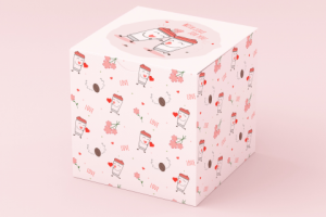 Дизайн упаковки кофейной чашки на день влюбленных