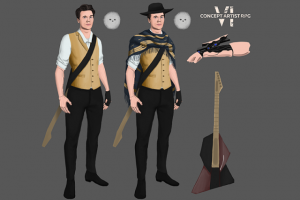 Концепт-арт персонажа для конкурса RPG.