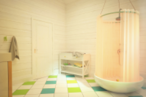 Стиль современный. Ленинградская обл,  п. Камарова. Ванна Детска