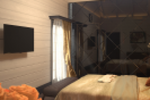 Стиль современный. Ленинградская обл,  п. Камарова. Спальня