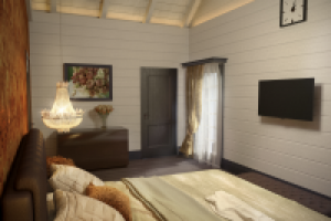 Стиль современный. Ленинградская обл,  п. Камарова. Спальня