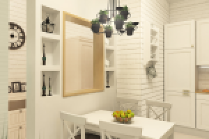 Стиль Кантри. Сочи. Кухня-гостиная