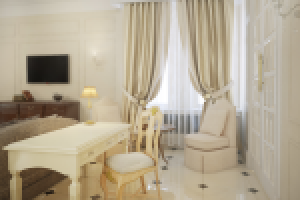 Стиль классика. Москва. Гостиная в апартаментах