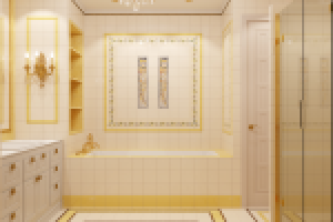 Стиль классика. Москва. Ванна в апартаментах