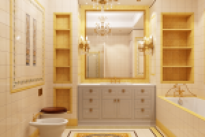 Стиль классика. Москва. Ванна в апартаментах