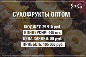 Яндекс.Директ и Google Ads для оптовой компании Izuminka