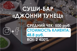 Продвижение суши-бара "Джонни тунец"