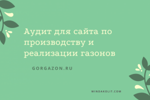 Кейс аудита для сайта по производству и реализации газонов
