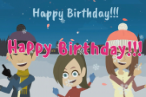 Анимация - мультик, поздравление на ДР