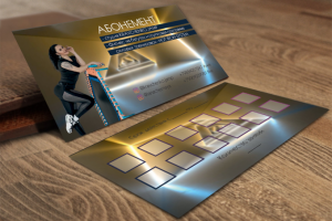 Дизайн визиток для фитнесклуба