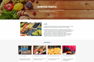 Дизайн сайта для рынка фермерских продуктов