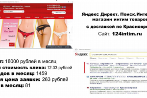 Яндекс.Директ Магазин интим товаров