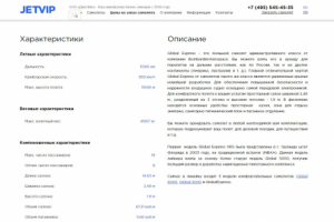 Наполнение ИМ по аренде VIP авиа техники.