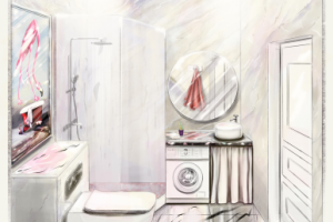 Ванна- душевая.