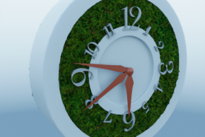 Часы с мохом