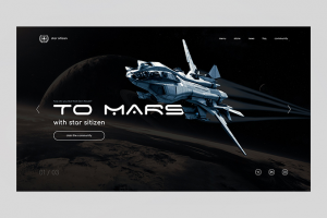 Дизайн первого экрана TO MARS