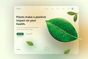 Одностроничник для компании по озеленению офисов