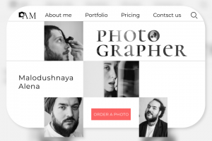 Landing page для фотографа Малодушной Алены