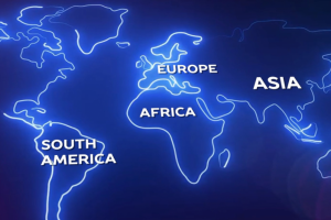 Простая инфографика на карте мира