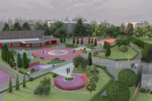 Благоустройство территории парка со спортплощадками