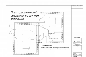 план с расстановкой освещения по группам включения